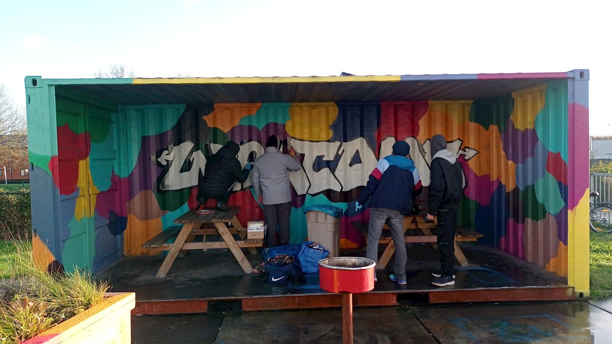 Graffiti – De Vrolijkheid, Art Projects in Dutch Refugee Centres